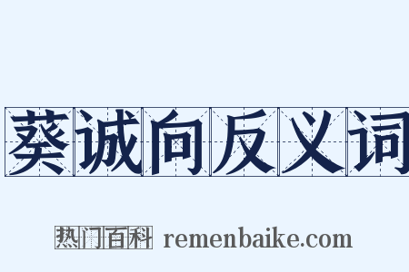 葵诚向反义词是什么意思的图片
